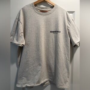 Fear of God Essentials Short Sleeve Tee Grey Size Medium Mens